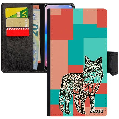 Coque Iphone 8 Plus Porte Cartes Silicone Renard Ethnique Telephone Azteque Dessin Animaux Cube Portable Rose Tribal Foret De