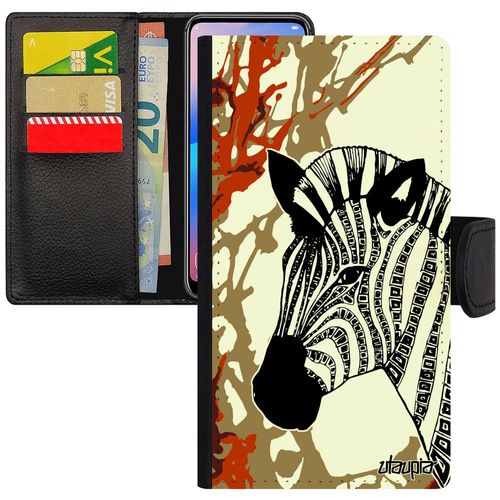 Coque Zebre Iphone 7 Plus Cuir Unique Arbre Peinture Portable Afrique Housse Rayure Noir Et Blanc Azteque Cheval Mobile Femme