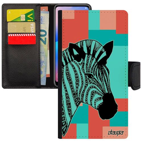 Coque Silicone Zebre Pour Galaxy A7 2018 Carré Housse Dessin Azteque Rose Geometrique Cheval Cube Animaux Pu Made In France Samsung