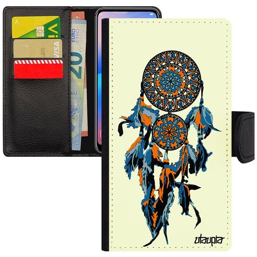 Coque Attrape Reve Pour Iphone Xs Max En Cuir 64 Go Plume Artisanale Jolie Ethnic Mobile Capteur De Telephone Pu Tattoo Cover