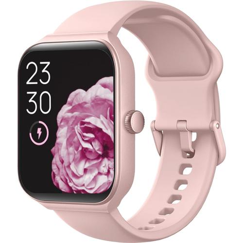 Montre Connectée Femme Avec Alexa Et Podometre, 1,95"" Smartwatch Motre Sport Avec 100 Sports,Repondre Appel Et Cardiofrequencemetre,Étanche Ip68 Natation,Compatible Avec Ios Et Android Rose