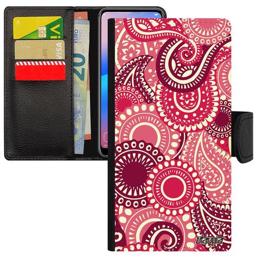 Coque Motif Cachemire Rabat Pour Huawei Y5 2018 Dessin Design Personnalisé Solide Paisley Coloré Motif Fantaisie Indienne Indien De