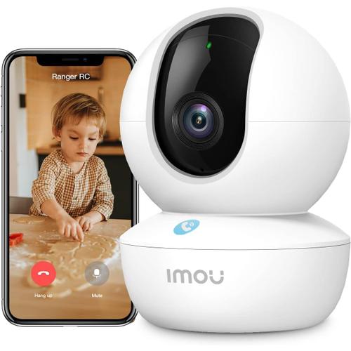 Caméra Surveillance WiFi Intérieur 2K(3MP) 360° Connectée Smartphone Appel d'une Seule Touche Détection Humaine AI Suivi Intelligent Sirène Audio Bidirectionnel Mode Privé Compatible Alexa