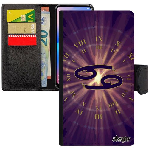 Coque Pour Iphone Xs Max Cuir Signe Cancer Case Du Zodiaque Noir 64 Go Astrologique Telephone Astrologie Pu Cover Univers De