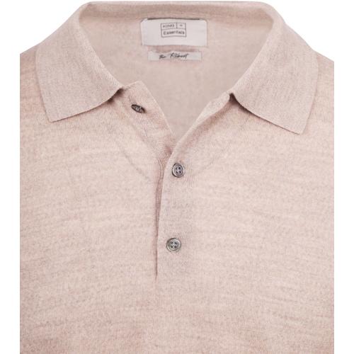 King Essentials The Robert Long Sleeve Polo Merino Beige Taille S
