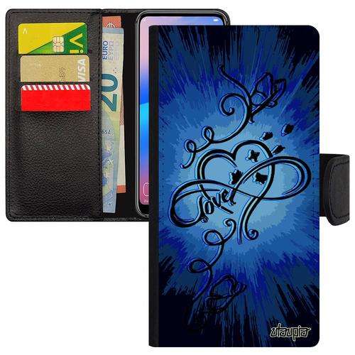 Coque Infini Love Huawei Y5 2018 À Rabat Portefeuille Pochette Portable Case Soleil Fantaisie Espoir 4g Eternel Coeur Made In France