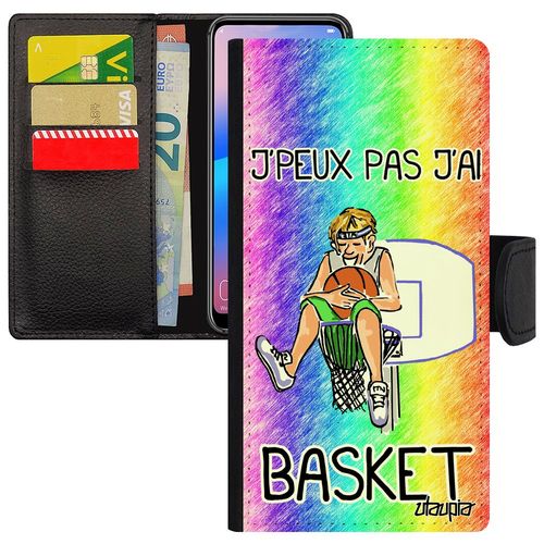 Coque J'peux Pas J'ai Basket Huawei P10 Lite À Rabat Motif Sport Humour Mobile Comique Vert Basketball Etui Case Drole Jo Bd Nba En