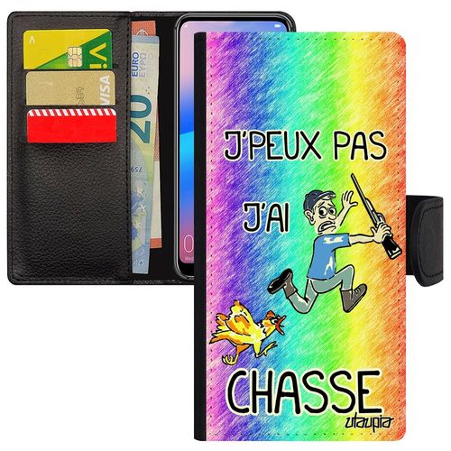 Coque Pour Honor 8a À Rabat Portefeuille J'peux Pas J'ai Chasse Case Vert Humour Comique Humoristique Etui Bd Smartphone Drole Homme