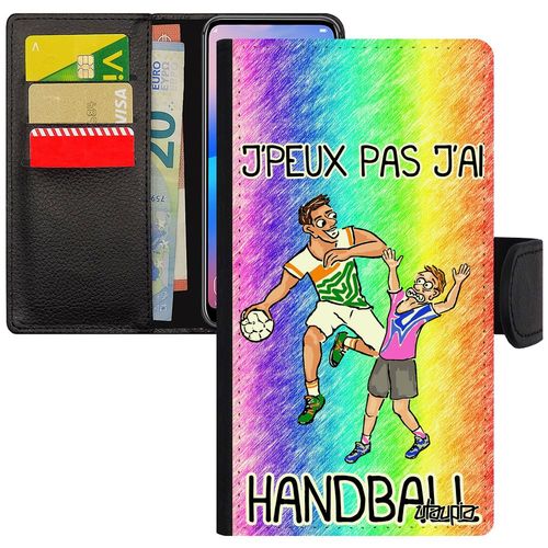 Coque Pour Huawei P Smart 2018 Rabat J'peux Pas J'ai Hand Pas Cher Case Humoristique Housse À Clapet Drole Comique Bd Vert Sport De