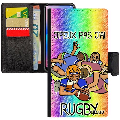 Coque Iphone Xr J'peux Pas J'ai Rugby Sport Leather Antichoc Rigide Coupe D'europe Bd Etui 256 Go Drole Pas Cher Comique Vert