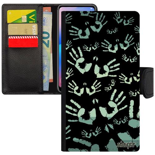 Coque Pour Redmi Note 6 Pro Simili Cuir Rabat Portefeuille Empreinte Main Petites Garçon Dessin Trace De Enfant Imprimé Case Xiaomi