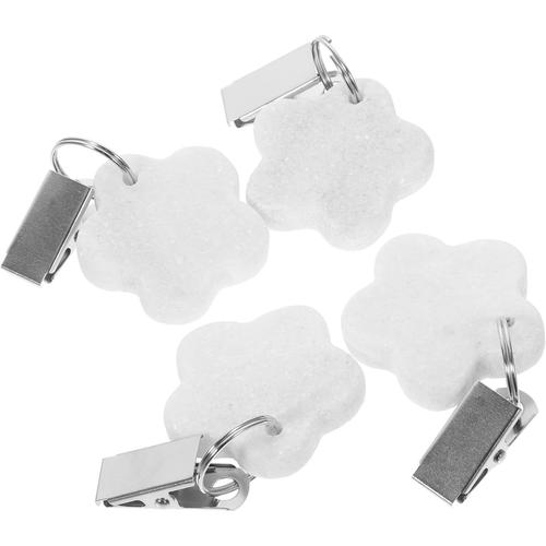 Blanc 4 Pièces Grammage Du Papier Pinces À Poids Pour Nappe Poids De Rideaux Pinces Pour Jupe De Table Poids De Draperie Poids Lourds Poids Vestimentaires Petite Nappe Blanche Coupe-Vent