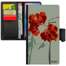 Coque Orchidée Fleur Pour Iphone 6 6s À Rabat Rouge Nature Telephone Tropical Etui Plante Amour Motif Aimantée Love Case 4g En