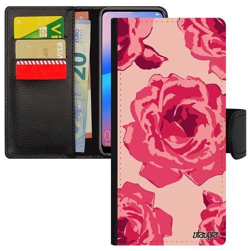Coque Samsung Note 8 En Simili Cuir Rose Fleur Portable Unique Rose Telephone Floral Petale De Tatoo 4g De Protection Nature Galaxy