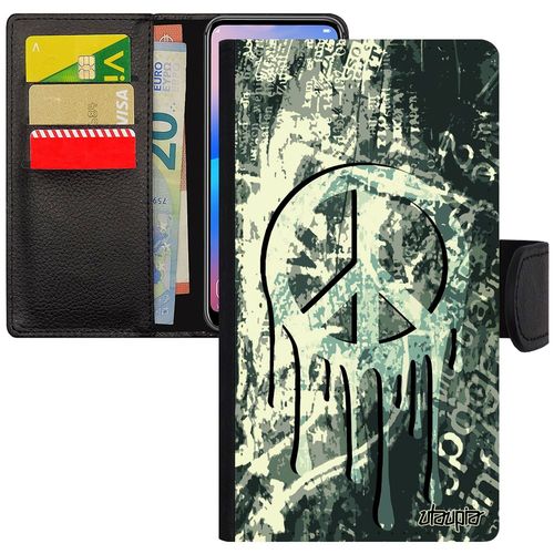 Coque Galaxy J3 2015 Rabat Portefeuille Peace And Love Yoga Solide Reggae Homme Hippie Graffiti Housse Tatouage & Gris Ragga Samsung