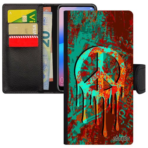 Coque Rabat Honor 8a Peace And Love Street Art Peinture Antichoc & Symbole Reggae Vert Espoir Hippie Ragga Case Personnalisé Cadeau