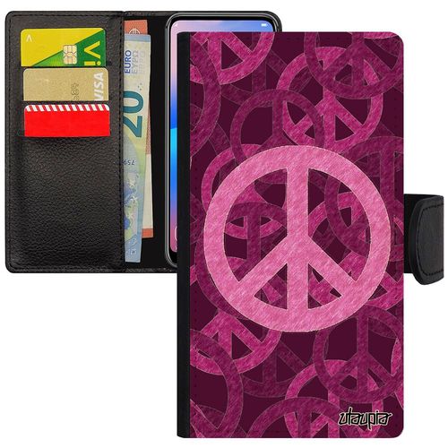 Coque Iphone 7 Plus Peace And Love Yoga Philosophie Dessin Ragga Housse Harmonie Femme Tattoo Hippie Paix Et Amour Reggae Rose