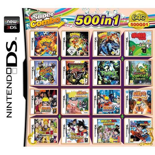 500 Jeux En 1 Nds Jeu Lot Carte Super Combo Cartouche Pour Ds 2ds New 3ds Xl