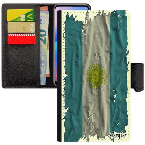 Coque Pour Xiaomi Redmi Note 6 Pro Portefeuille Drapeau Argentine Argentin Etui 4g Magnetique Coupe Du Monde Rugby Football Design