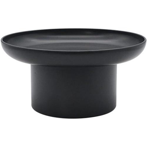 Small Black Plateau Petit Déjeuner Plateau De Service Rond Plateau De Service À Pieds Hauts Pour Dessert Patisserie Fruits Pain Noix (Color : Small Black)