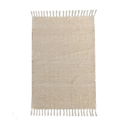 Tapis Déco À Franges En Jute Et Coton