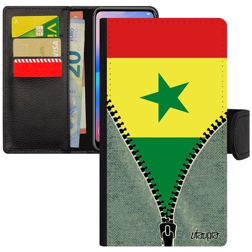 Coque Galaxy J3 2015 Portefeuille Drapeau Senegal Senegalais Portable Coupe Du Monde Rigide Football Design Telephone Can De Samsung