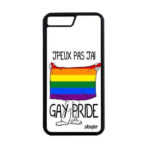 Coque Iphone 7 Plus Silicone J'peux Pas J'ai Gay Pride Noir Marche Des Fiertés Tpu Drapeau Gay Arc En Ciel Telephone Gaypride