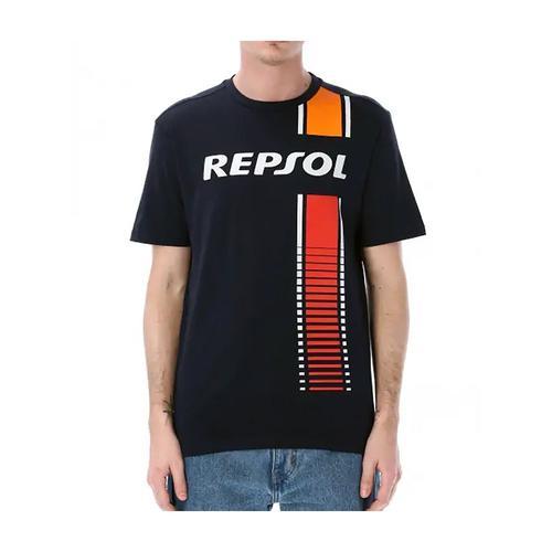 T-Shirt - Repsol And Stripes Moto Gp Homme Bleu
