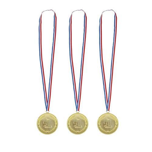 Set De 3 Médailles D'or