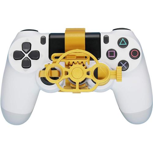 Manette Mini Volant De Jeu, Pièce De Rechange Pour Sony Ps4, Accessoire De Jeux De Course (Métal Doré)