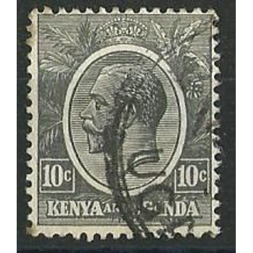 Kenya And Uganda Roi Geoges V 10cts Noir 1927 N° 3a