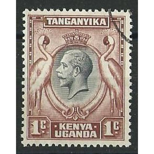 Kenya Uganda Tanganyika Roi Geoges V Et Grues 1ct Brun Noir 1935 N° 33