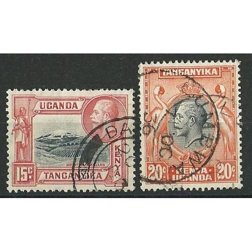 Kenya Uganda Tanganyika Roi Geoges V Lot De 2 Timbres 1935 N° 36 Et 37