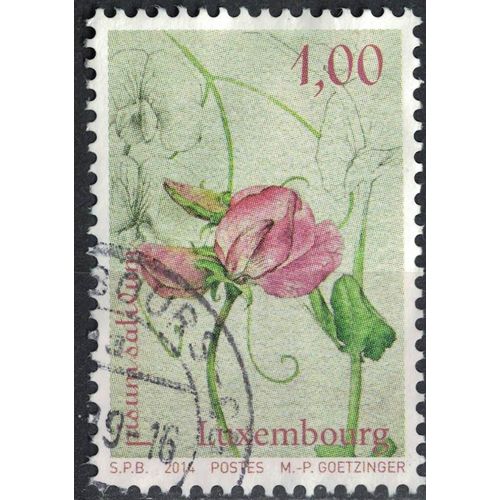 Luxembourg 2014 Oblitéré Rond Used Plante Végétal Pisum Sativum Pois Cultivé Su