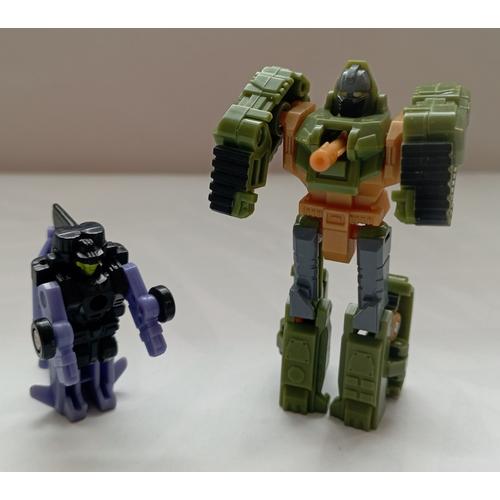 Lot De 2 Figurines Transformer - Storm Cloud Vintage (Decepticon) Et Tank Vert (Hasbro)
