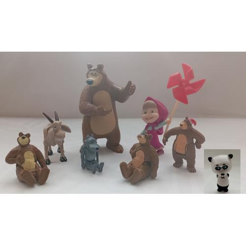 Lot De 8 Figurines Masha Et Michka - Marque Simba