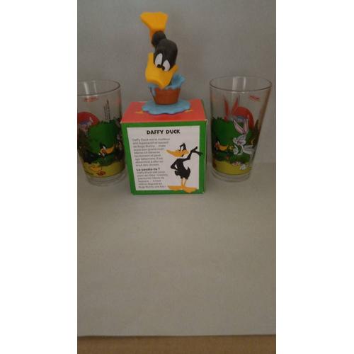 Figurine Et Verre Daffy Duck - Bugs Bunny