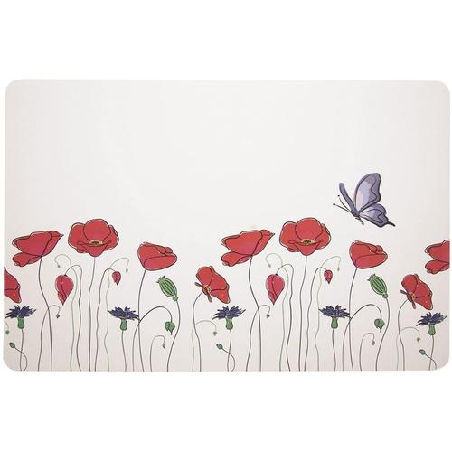 Dessous De Plat, Set De Table, Set De Table, Set De Table, Set De Table Pour Assiettes, Couverts, Tapis De Cuisine, Motif Coquelicots, Rectangulaire, 43 X 28 Cm