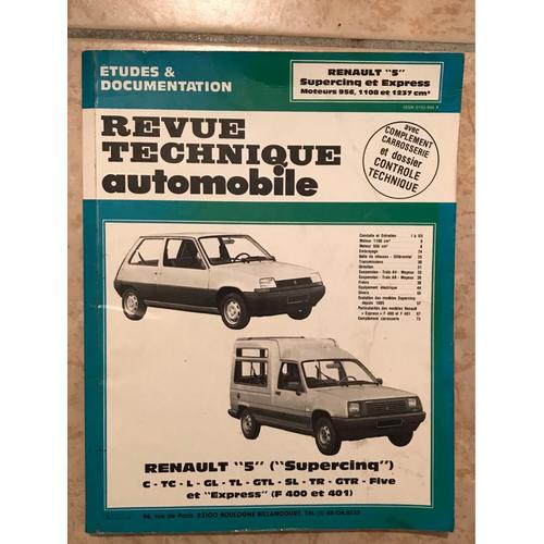 Revue Renault 5 Supercinq Et Express Moteurs 956,1108 Et 1237cm3