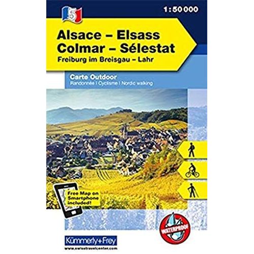 Kuf Elsass / Vogesen Outdoorkarte 5 Elsass - Colmar