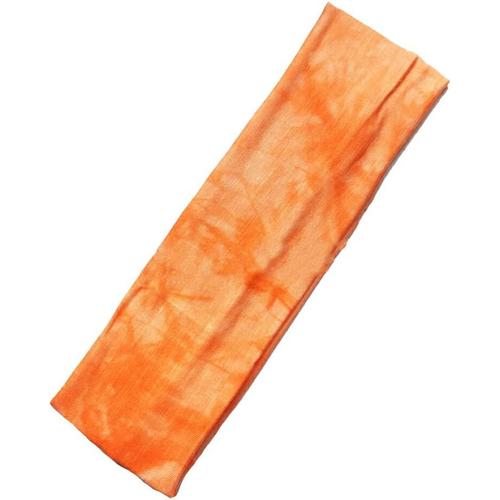 Orange Bandeaux Cravate-Teinture Sport Bandeau Large Bandeau Absorbant Haute Élasticité Douceur Bandeau Cheveux Accessoires De Coiffure Enveloppement Pour Yoga
