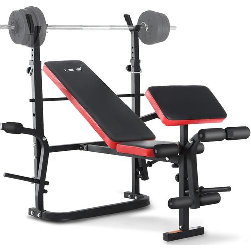 Noir¿Rouge Banc Musculation, Pour Entrainement Complet, Banc De Musculation Care Fitness, Banc Musculation Iclinable, Banc De Musculation Complet Multifonctions Butterfly, Banc Musculation Complet