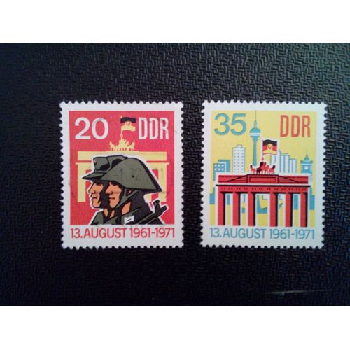Timbre Allemagne / Rda Yt 1381 - 1382 Séries: 10 Ans De Mur De Berlin 1971 ( 071112 )