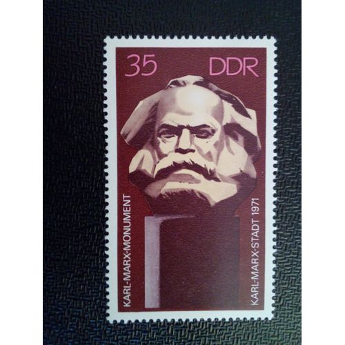 Timbre Allemagne / Rda Yt 1395 Inauguration Du Monument Karl Marx 1971 ( 071112 )