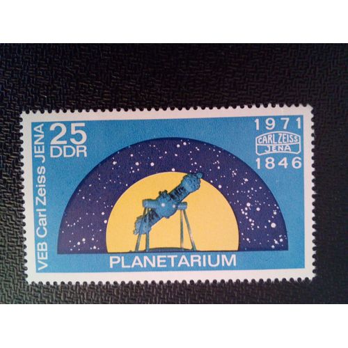Timbre Allemagne / Rda Yt 1406 Planétarium De Vol Spatial 1971 ( 071112 )