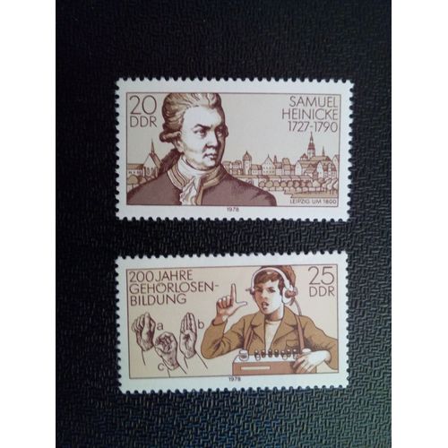 Timbre Allemagne / Rda Yt 1983 - 1984 Séries: 200 Ans D'éducation Pour Les Sourds 1978 ( 071112 )