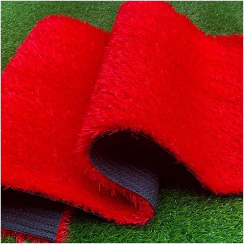 Rosso Tapis Pelouse Jardin, Remplacement Gazon Artificiel, Tapis Synthétique Paillasson, 1,18 (Po) Hauteur Tapis Fausse Herbe Naturelle Avec Trous Drainage (Couleur : Rosso, Taille : 20x39in)