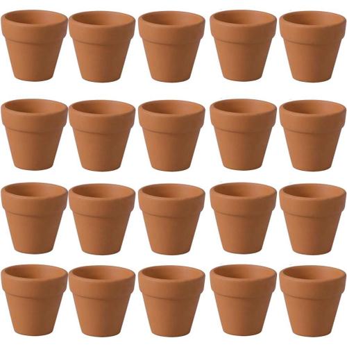 Comme Sur La Photo. Lot De 20 Mini Pots En Terre Cuite Pour Plantes En Terre Cuite, Cactus, Pots De Fleurs Succulentes, Pour Noël, Intérieur Et Extérieur (3 Cm)