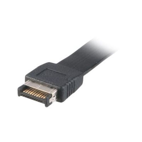 Akasa AK-CBUB37-50BK - Panneau USB - en-tête USB 3.1 de 20 broches pour 24 pin USB-C (F) - 50 cm