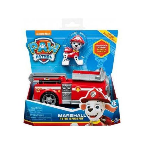 Pat Patrouille Chien Marcus + Camion Pompier Rouge Grand Echelle - Figurine Chien - Vehicule Paw Patrol Re:310